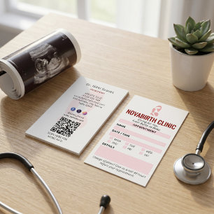 Carte De Visite Clinique de gynécologie entreprise   Rendez-vous m