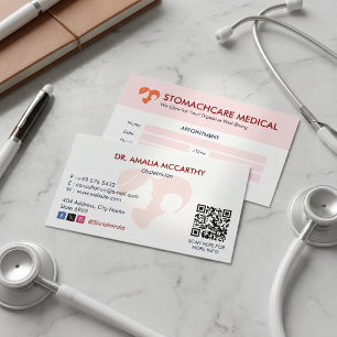 Carte De Visite Clinique de gynécologie entreprise   Rendez-vous m