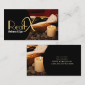 Carte De Visite Clinique de massothérapie spa Wellness Business (Devant / Derrière)