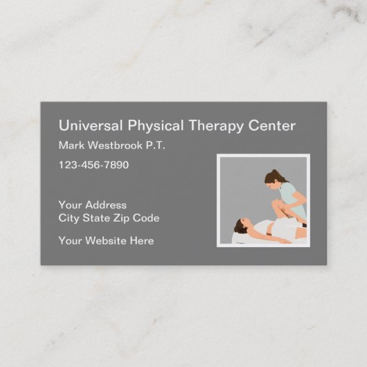 Carte De Visite Clinique de physiothérapie (Devant)