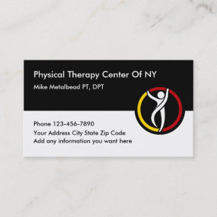 Carte De Visite Clinique de physiothérapie et thérapeute