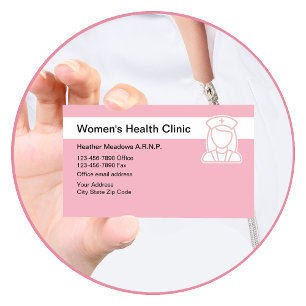 Carte De Visite Clinique de santé Médicale pour femmes