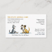 Carte De Visite Clinique de soins aux animaux (Devant)