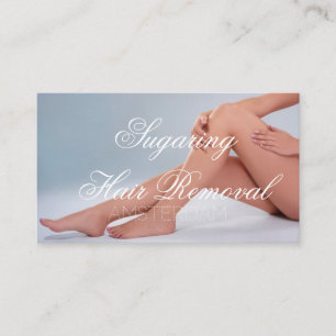 Carte De Visite Clinique de soins épilatoires en marbre rose doré