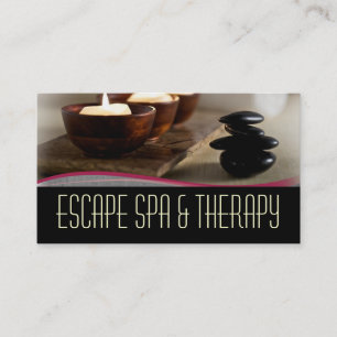 Carte De Visite Clinique de Thérapie de Massage de Spa Entreprise