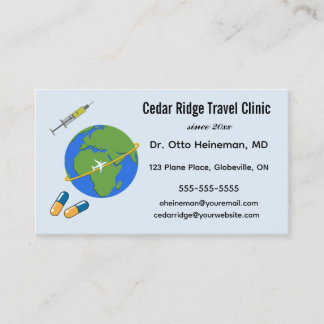 Carte De Visite Clinique de voyage éditable