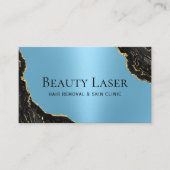 Carte De Visite Clinique d'élimination des cheveux laser en marbre (Devant)