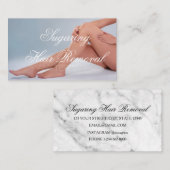 Carte De Visite Clinique d'élimination des cheveux Rose marbre d'o (Devant / Derrière)