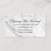 Carte De Visite Clinique d'élimination des cheveux Rose marbre d'o (Dos)