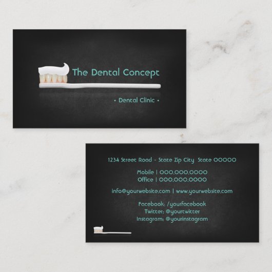 Carte De Visite Clinique dentaire (Devant / Derrière)