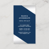 Carte De Visite Clinique dentaire argentée Confetti Argent Dentist (Dos)