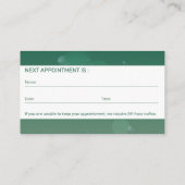 Carte De Visite Clinique dentaire Dentiste Nomination 3d dent (Dos)