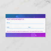 Carte De Visite Clinique dentaire Dentiste Nomination 3d dents (Dos)