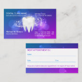 Carte De Visite Clinique dentaire Dentiste Nomination 3d dents (Devant / Derrière)