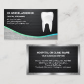 Carte De Visite Clinique dentaire en fibre de carbone Dentiste den (Devant / Derrière)