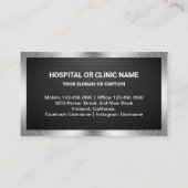 Carte De Visite Clinique dentaire en fibre de carbone Dentiste den (Dos)