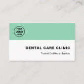 Carte De Visite Clinique dentaire Logo de dentiste Code QR Vert do (Devant)