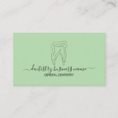 Carte De Visite Clinique dentaire moderne blanchissant dents vert (Devant)