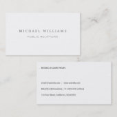 CARTE DE VISITE CLINIQUE DENTAIRE - SIMPLE MINIMUM BLANC (Devant / Derrière)