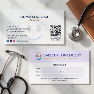 Carte De Visite Clinique d'oncologie Entreprise Rendez-vous simp