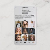 Carte De Visite Clinique esthétique de beauté moderne Silver Insta (Devant)