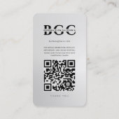 Carte De Visite Clinique esthétique de beauté moderne Silver Insta (Dos)