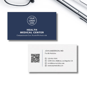 Carte De Visite Clinique médicale Médicale Docteur Blue Profession