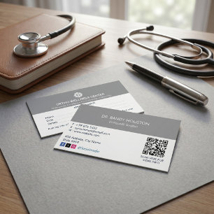Carte De Visite Clinique orthopédique Rendez-vous propre