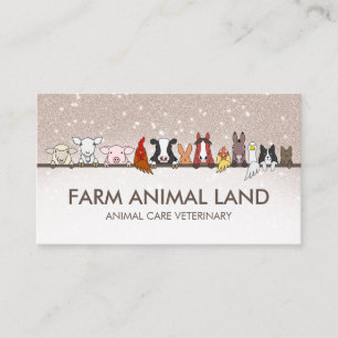 Carte De Visite Clinique vétérinaire de la ferme Brown