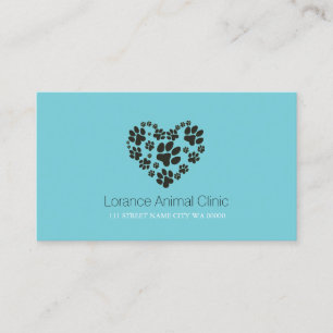 Carte De Visite Clinique vétérinaire pour animaux de compagnie Ref