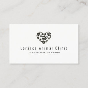 Carte De Visite Clinique vétérinaire pour animaux de compagnie Ref