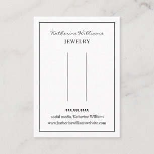 Carte De Visite Clip à cheveux blanc simple Barrette