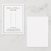 Carte De Visite Clip à cheveux blanc simple| Barrette (Devant / Derrière)