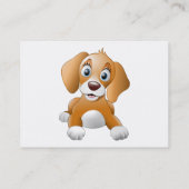 Carte De Visite Clipart Brown de chien (Dos)