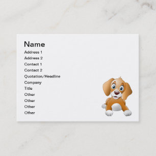 Carte De Visite Clipart Brown de chien