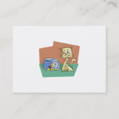 Carte De Visite Clipart de chat et de poisson (Dos)