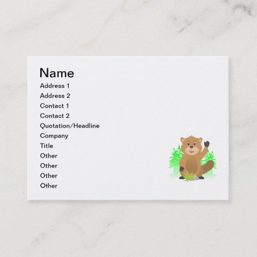 Carte De Visite Clipart de taupe (Devant)