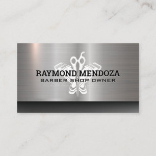 Carte De Visite Clippers à cheveux barber Ciseaux Metallique