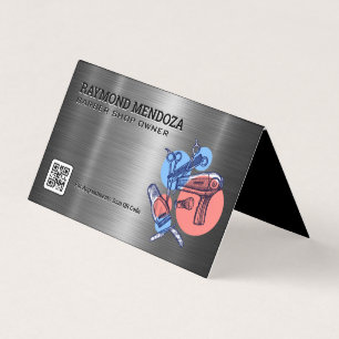 Carte De Visite Clippers   Code QR   Ciseaux