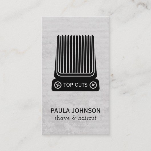 Carte De Visite Clippers Mustache Razor Barber (Devant)