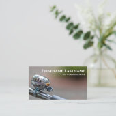 Carte De Visite Clochette de vélo chromé brillant pour les atelier (Debout devant)
