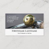 Carte De Visite Clochette de vélo doré brillant pour les ateliers  (Dos)