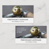 Carte De Visite Clochette de vélo doré brillant pour les ateliers  (Devant / Derrière)