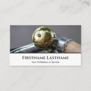 Carte De Visite Clochette de vélo doré brillant pour les ateliers 