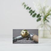 Carte De Visite Clochette de vélo doré brillant pour les ateliers  (Debout devant)