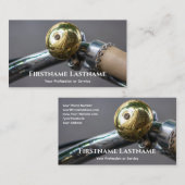 Carte De Visite Clochette de vélo doré brillant pour les ateliers  (Devant / Derrière)