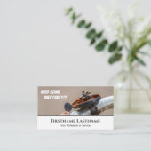 Carte De Visite Clochette de vélo rouillé pour les ateliers de rép (Debout devant)