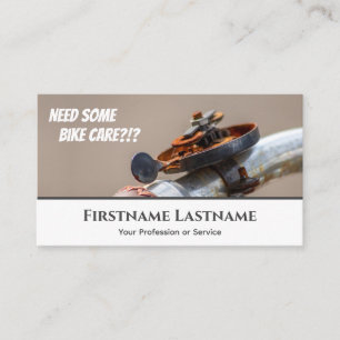 Carte De Visite Clochette de vélo rouillé pour les ateliers de rép