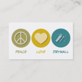 Carte De Visite Cloison sèche d'amour de paix (Dos)