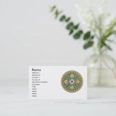 Carte De Visite Cloisonne Chine Patter Asiatique Oriental (Debout devant)